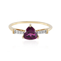 Anello in oro con Granato Magenta