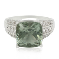 Anello in argento con Ametista Verde Esperanza