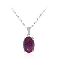 Collana in argento con Quarzo Mistico Fucsia