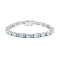 Bracciale in argento con Topazio Blu Cielo