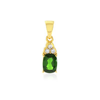 Ciondolo in argento con Diopside Russo