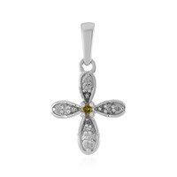 Ciondolo in argento con Diamante Giallo I2