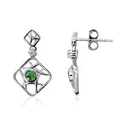 Orecchini in argento con Tsavorite della Tanzania
