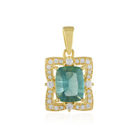 Ciondolo in argento con Fluorite Verde