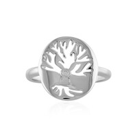 Anello in argento con Diamante I4 (J)
