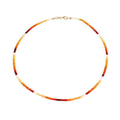 Collana in oro con Opale di Fuoco Messicano