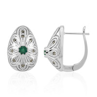 Orecchini in argento con Smeraldo Zambia (Annette classic)