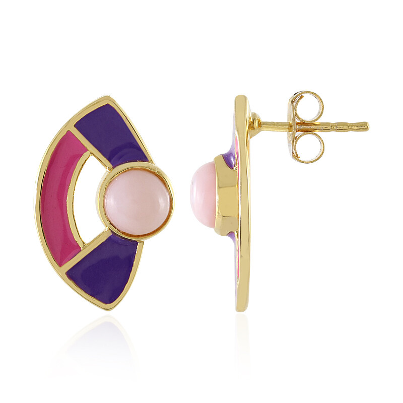 Orecchini a sfera placcati in oro rosa da 8 mm, cuscinetti