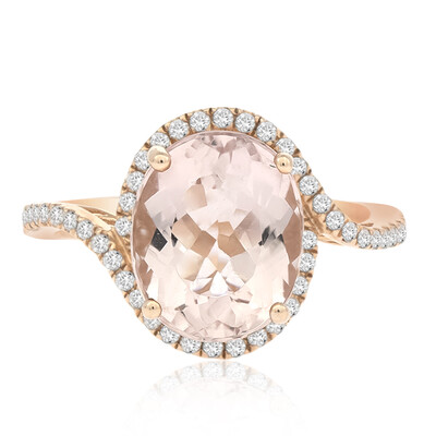 Anello in oro con Morganite AAA (AMAYANI)