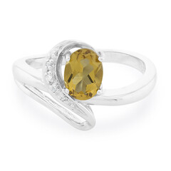 Anello in argento con Quarzo Champagne
