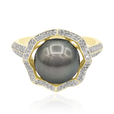 Anello in oro con Perla Tahitiana (TPC)