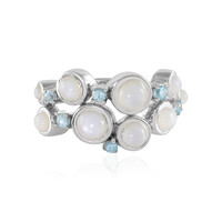 Anello in argento con Pietra di Luna Bianca (KM by Juwelo)