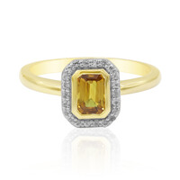 Anello in oro con Zaffiro Arancione Ban Ka Cha