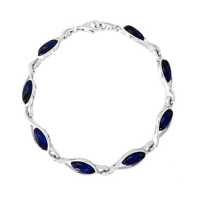 Bracciale in argento con Ambra Blu Colombiana (dagen)