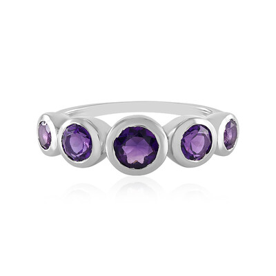 Anello in argento con Ametista Siberiana