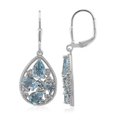 Orecchini in argento con Topazio Blu Cielo