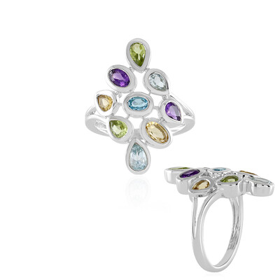 Anello in argento con Topazio Blu Cielo