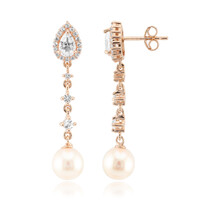 Orecchini in argento con Perla d'Acqua Dolce Bianca