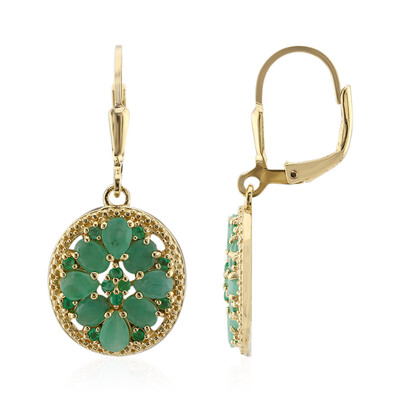 Orecchini in argento con Smeraldo Brasiliano