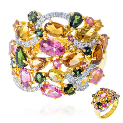 Anello in argento con Tormalina Rosa