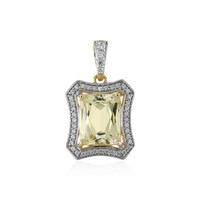 Ciondolo in oro con Kunzite Canarino