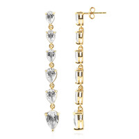 Orecchini in argento con Topazio Bianco