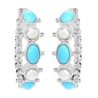 Orecchini in argento con Turchese Sleeping Beauty (Dallas Prince Designs)