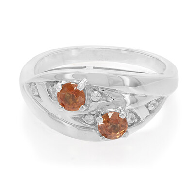 Anello in argento con Zaffiro Arancione