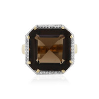 Anello in argento con Quarzo Fumè
