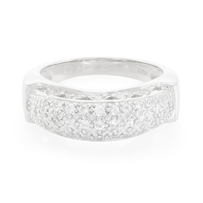 Anello in argento con Zaffiro Bianco