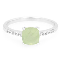 Anello in argento con Prehnite