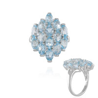 Anello in argento con Topazio Blu Cielo