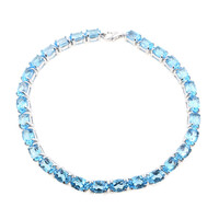 Bracciale in argento con Topazio Blu Svizzero