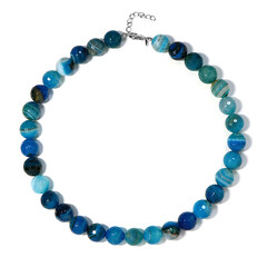 Collana in argento con Agata Blu