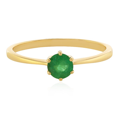 Anello in oro con Smeraldo Zambia