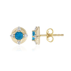 Orecchini in argento con Apatite Blu Neon
