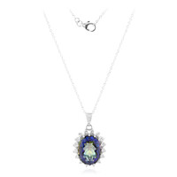 Collana in argento con Quarzo Mistico Blu