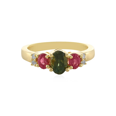 Anello in argento con Tormalina Verde