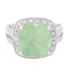 Anello in argento con Prehnite