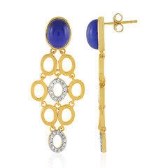 Orecchini in argento con Calcedonio