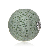 Ciondolo in argento con Lava Verde