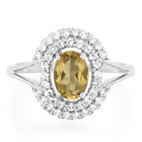 Anello in argento con Quarzo Champagne