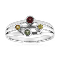 Anello in argento con Zaffiro Fancy