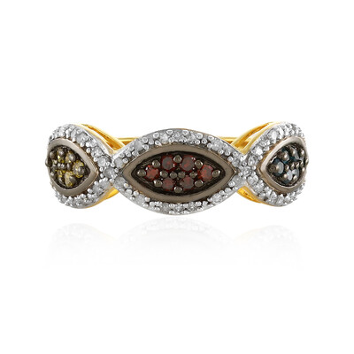 Anello in argento con Diamante Giallo I4
