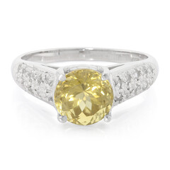 Anello in argento con Quarzo Champagne