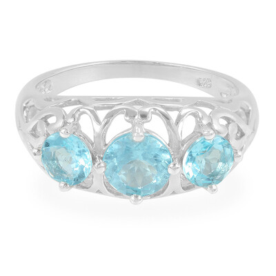 Anello in argento con Apatite Blu