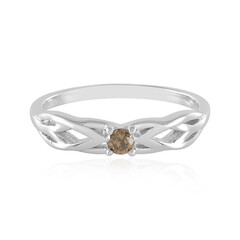 Anello in argento con Diamante Champagne I3