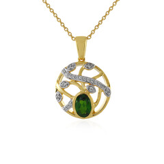 Collana in argento con Diopside Russo