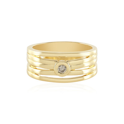 Anello in argento con Diamante Cioccolato I2