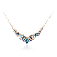 Collana in argento con Topazio Blu Cielo